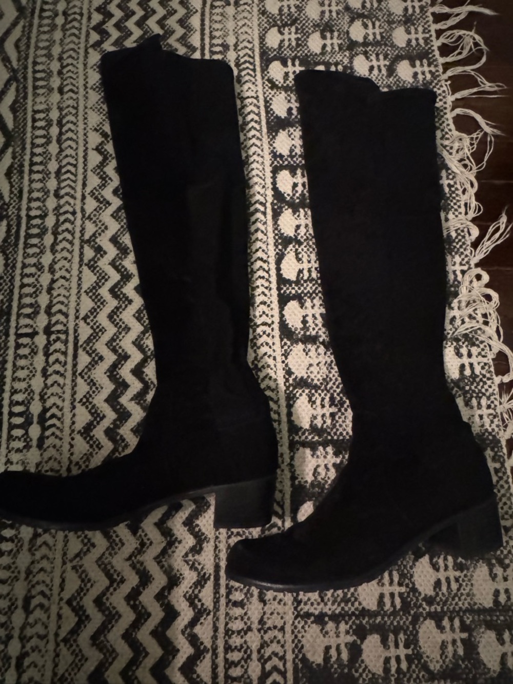 Stuart Weitzman Black Knee-High Suede Boots - Women